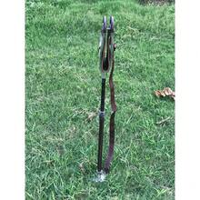 LEATHER SHOOTING STICK WITH RUBBER FERRULE Folding Stool SEAT For Walking (F) - Multicolor - View 4