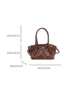 2026 New Korean Fashion Versatile Shoulder Bag, Simple Bucket Bag - Brown - View 5