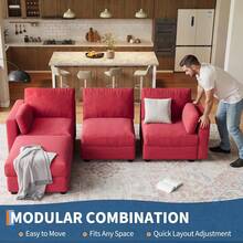 Sofas & Couches - Red - View 3