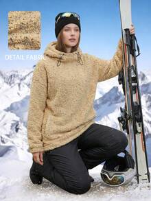 女士长袖休闲星空绒毛连帽卫衣 - 彩色 - 查看 2