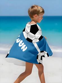 Personalized Children's Beach Towel Customizable Kids Beach Towel For Swimming And Travel For Boys And Girls - Multicolor - View 8