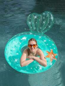 1pc Outdoor Summer PVC Inflatable Starfish Adult Backrest Lounge Chair With Water Games And Swimming Rings, Suitable For Beach Parties And Beach Water Sports, Pool Inflatable, Beach Essentials, Pool Float - Multicolor - View 7