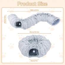 Cat Tunnel Bed Cat Nest Interactive Toy For Small Medium Large Cats Exercise - Brown - View 3