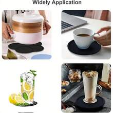 6个装硅胶杯垫，带不锈钢支架，可重复使用且易于清洁 - 完美保护桌子和露台家具免受水渍和痕迹的侵害 - 非常适合家用，可搭配杯子、马克杯和饮料使用，硅胶杯垫，圣诞装饰 - 彩色 - 查看 8