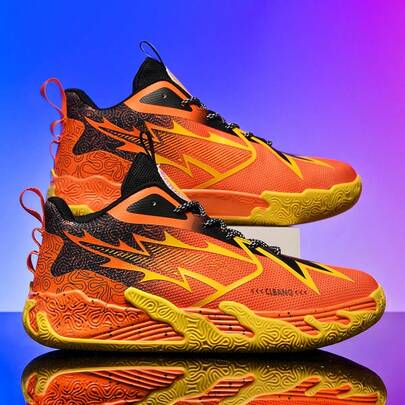 New Basketball Competition Sports Shoes, Outdoor Hiking Shoes, Climbing Shoes, Trekking Shoes (Hiking, Trekking, Rock Climbing, Trail Running), Handmade Uneven Painted Soles, Asymmetrical Patterns - Not A Quality Issue