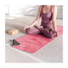 Tapete para Yoga Antideslizante 160x60 cm – Diseño Estilo Mármol y Confort Premium - Negro - Ver 5