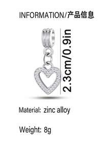 5件套“爱心”圆点水钻白色树脂时尚项链手链配饰DIY - 彩色 - 查看 5