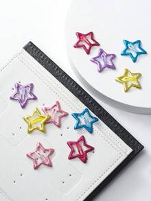 20pcs Cute & Sweet Shiny BB Hair Clips, Versatile Daily Wear For Girls - Multicolor - View 5