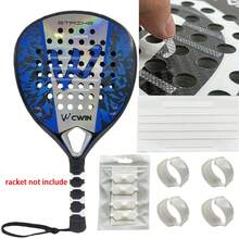 Set de 10 piezas de accesorios para raqueta de tenis, 6 piezas de cinta de agarre de silicona profesional + 4 piezas de reemplazo de agarre de raqueta, Set de entrenamiento de raqueta de tenis - Multicolor - Ver 6