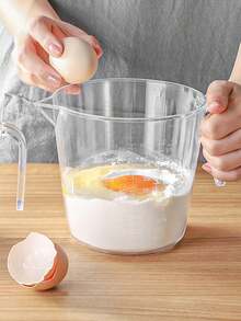 1pc Home Kitchen Mixing Cup Milk Cup Home Measuring Cup Kitchen Baking With Scale Cup Thickened PS Material Mixing Bowl 300ML/600ML/100mL Multi Specification Noodle Making Small Tool Suitable For Multi Functional Mixing Bowl In Restaurant Kitchen - Transparent - View 5