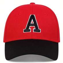 1pc Women's A Letter Embroidered Baseball Cap, Streetwear Fashion Casual Hat For Spring, Autumn, Travel, Beach Vacation - Multicolor - View 8