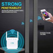 Speednet - Extensor WiFi Speedwave amplificador WiFi de onda de velocidad 2025 señal Wi-Fi de largo alcance repetidor WiFi inalámbrico 10 veces más rápido con puerto Ethernet cobertura de hasta - blanco - Ver 3