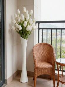 1 bình hoa phong cách retro đen trắng chất lượng cao, bình hoa sàn sang trọng hiện đại, bình trang trí cao, chất liệu nhựa, thích hợp cho hoa thủy canh, hoa khô và hoa giả, lý tưởng cho cắm hoa/đám cưới, trang trí phòng khách, ban công, hành lang, văn phòng, tiệc tùng, tân gia, ngày Valentine (Không bao gồm hoa) - Một cỡ - Xem 6