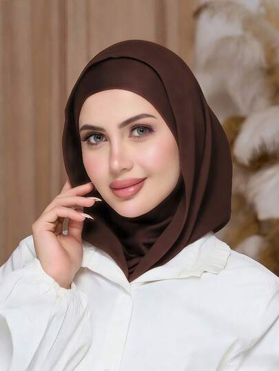 1 pieza Pasamontañas de unicolor para mujer, cuello calentador, diadema elástica, turbante, transpirable y cómodo, elástico y de amplio borde, absorbente del sudor, accesorio deportivo multifuncional, bufanda de moda minimalista, capucha y diadema a juego