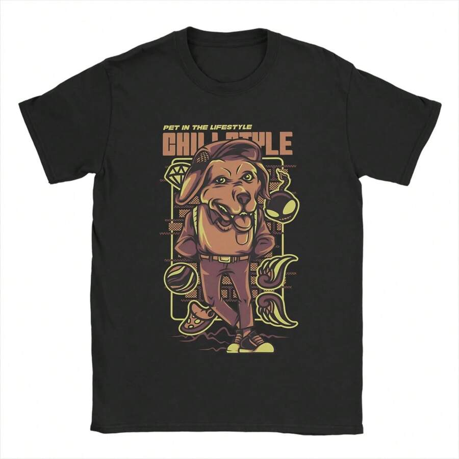 Men's Talk To Me Goose T Shirts Cotton Clothes Awesome Short Sleeve Crew Neck Tee Shirt 4XL 5XL T-Shirts - 黑色 - 查看 1