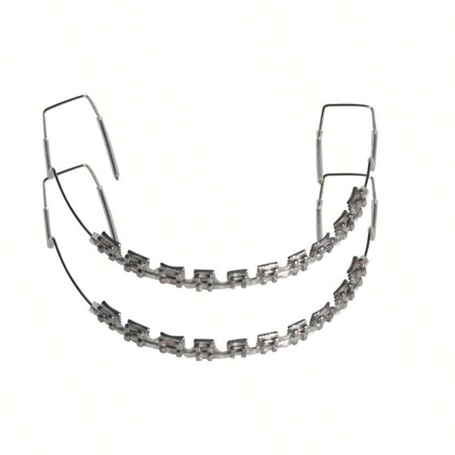 Removable Tooth Decor That Mimics Authentic Metal Braces, Offering A Unique Blend Of Edgy Aesthetics And Minimalist Appeal For Daily Wear, Outdoor Activities, And Social Gatherings In Classic Black And Red. - 時尚C型牙套(透明色) - 查看 1
