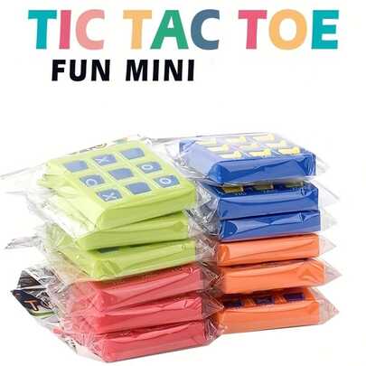 12 piezas Mini Juego de Tres en Raya Encantos, Lindos Regalos de Fiesta de Cumpleaños y Rellenos de Bolsas de Dulces, Adecuado para Fiesta de Cumpleaños, Navidad, Halloween, Festival de Primavera, Día de San Valentín, Boda, Pascua, Carnaval como Rellenos de Bolsas de Regalo