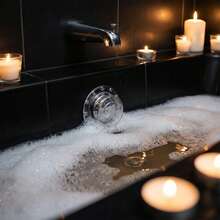 （1 件装或 2 件装）浴缸溢水盖，让您享受更深的浸泡体验 - 6.1 英寸透明塑料盖可阻挡溢水孔，让您将浴缸注水更高 - 2 Pcs - 查看 9