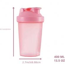 1pc 13.5oz Leak-Proof Protein Shaker Bottle With Mixing Ball, Suitable For Fitness And Meal Prep - Multicolor - View 5