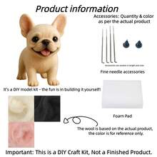1Set Animal Crochet Kit For Beginners, Beginner Crochet Kit For Adults With Step-By-Step Text Tutorials, Dog DIY Knitting Kit, Cute Funny Home Decorative Ornaments, Birthday Valentine's Day Easter And Christmas Gifts - White French Bulldog - View 16