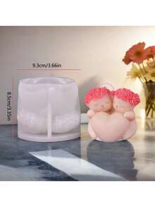 Rose Bear DIY Handmade Fragrance Plaster Multifunctional Silicone Mold - White - View 3