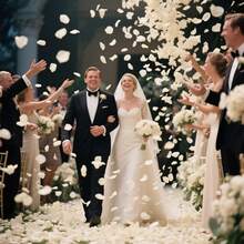 1100片奶油白色丝绸玫瑰花瓣，奢华仿闪光装饰，无异味，质地柔软——是婚礼/求婚/新娘送礼会、情人节/周年纪念日/生日浪漫庆典及卧室花卉装饰的理想之选。 - 彩色 - 查看 3