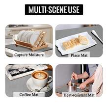 1PC Kitchen Drain Mat, Toilet Water Absorption Mat, Dining Table Heat Insulation Mat, European Pattern Bohemian  Pattern Printed Drain Mat - Nhiều màu - Xem 9