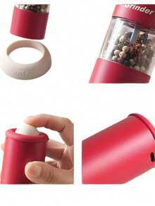 家用厨房电动胡椒研磨器，新鲜研磨调味料、盐、黑胡椒研磨器 - 彩色 - 查看 6