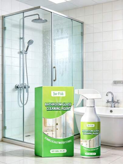 Bathroom Cleaning Spray - Suitable For Glass, Tile, Bathtub, Faucet, Showerhead, And Shower Enclosure. Designed To Eliminate Odors And Provide A Fresh Feeling. (Suitable As A Holiday Gift)