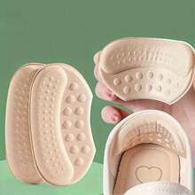 2-Pack Self-Adhesive Heel Pads, Beige, Black, And Brown - Hypoallergenic Polyester Fiber, Anti-Slip And Blister Prevention Insoles, Suitable For Shoes That Are Too Big, Insoles - 2 Pairs Of Mixed Colors - View 6