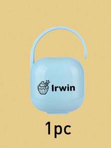 1/2 Custom Name Pacifier Organizer, Personalized Pacifier Organizer, Customizable Pacifier Organizer Gift, PP Plastic Pacifier Box, Portable Pacifier Teether Box, 9.5x6 Cm, Pink/Green/Purple/Blue/White, 15 Logos Available, Space-Saving - Style a - View 15