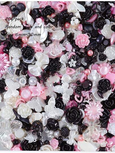 Resin Mixed Rose Butterfly Love Moon Shape, DIY Cream Gel Phone Case Material Package Accessories Resin Accessories Wholesale, This Product Can Be Used For Various DIY Handmade Scenes Such As Phone Cases, Hair Clips, Photo Frames, Etc. It Is Used For DIY Handmade Design Decoration Accessories Such As Headwear, Clothing, Evening Dresses, Shoes And Hats, Weddings, Christmas, Handicrafts, Etc.