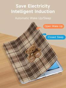 Kingsung Teddybär & Strickmuster Tablet Schutzhülle, geeignet für 9,7/10,2/10,5/10,9/12,9 Zoll Pro 11 Zoll, 10. Generation, Galaxy Tab S6 Lite 10,4 Zoll, Kindle Paperwhite 12. Generation 2024, Kindle (11. Generation) 2022, Clara Colour, weich stoßfest, Smart Stand/Auto Wake/Sleep - Verschiedenfarbig - Übersicht 5