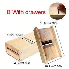 Candle Beveler Planer Scented Candle Cutter Mold Wooden Beveler Planer With Drawer Candle Trimmer, Beveler Sharp Blade, Stainless Steel Sharp Blade Creative Candles Beveler Cutter Mould, Candle Making Supplies, DIY Candle Trimmer Cutter For Soap And Candle Making, Easy To Use Candle Slicer Handmade Craft Making Tools - Yellow - View 11