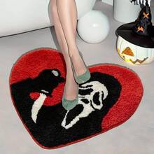 Rug Black Red Bath Mat Non Slip Funny Skull Bath Rugs Spooky Gifts - 55*66cm - View 2