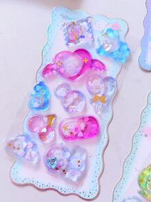 Pegatinas decorativas de dibujos animados con brillo en relieve 3D - Multicolor - Ver 16