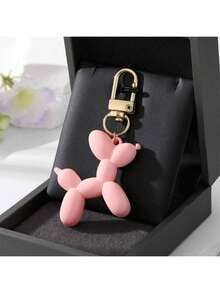 1/5 piezas Llavero de perro globo de dibujos animados - Lindo colgante de animal, decoración de mosquetón, llavero de mujer, adecuado para mochila, coche, regalo del Día de San Valentín - Multicolor - Ver 5