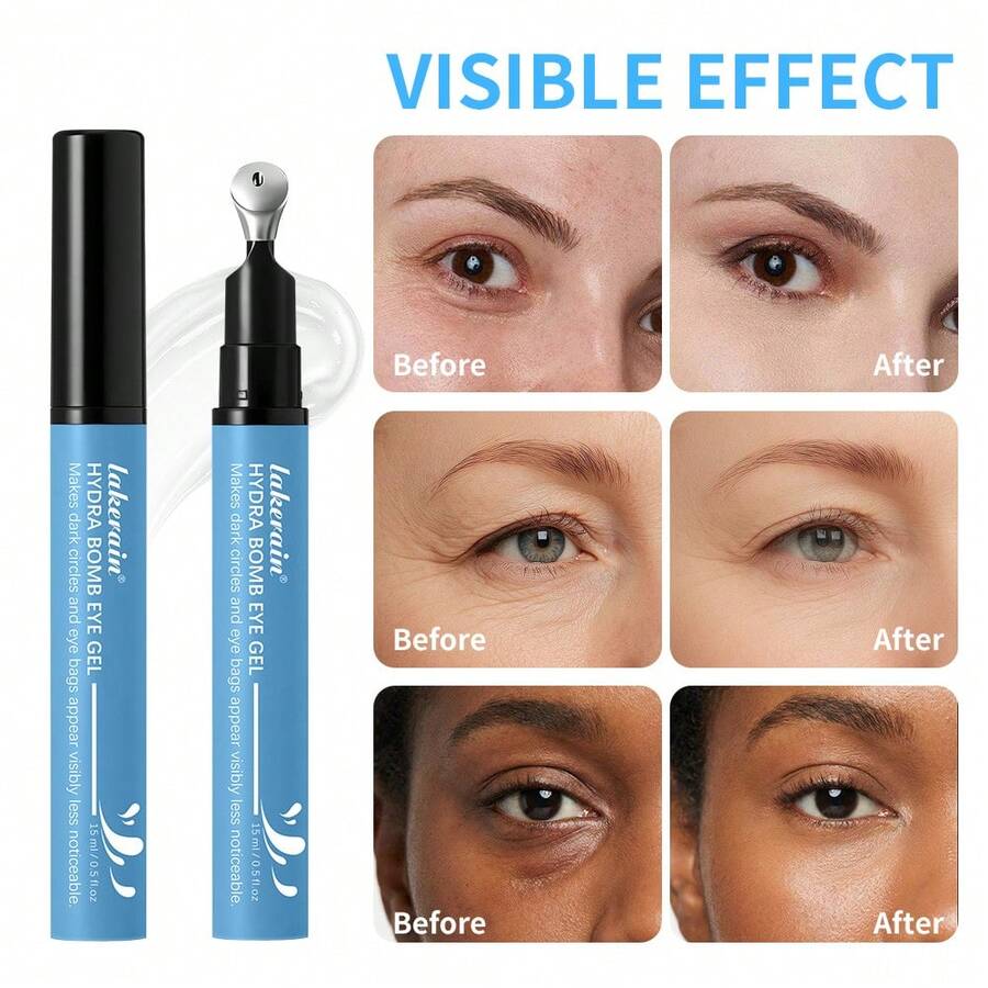 Gel de ojos Lakerain, reduce las bolsas y ojeras, crema de masaje de ojos - Blanco - Ver 1