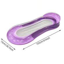 1pc Inflatable Float Bed, Solid Ombre Style With Headrest, Suitable For Water Rest, Pool, Beach, Party, Lounge Chair, Inflatable Float, Pool Float, Swim Raft, Requires Separate Air Pump Purchase - Solid Color Gradient Floating Panel - View 10