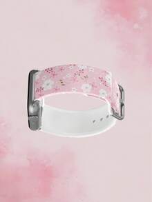 1条柔软弹力透气花卉图案替换腕带，兼容 38mm 40mm 41mm 45mm 44mm 42mm 49mm，时尚休闲硅胶表带，适用于 Ultra SE/9/8/7/6/5/4/3/2/1 - 彩色 - 查看 5