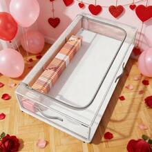 2 piezas/Set Cajas de almacenamiento con ruedas, Cajas de almacenamiento multifuncionales para habitación, Cajas de almacenamiento de ropa plegables, Cajas de almacenamiento de gran capacidad, Cajas de almacenamiento impermeables, Ruedas móviles en la parte inferior, Ahorro de espacio para dormitorio, armario, debajo de la cama, almacenamiento en la parte superior del gabinete - Blanco - Ver 4