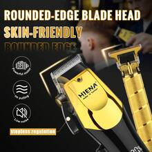 HIENA LQT 3pcs/2pcs/1pc Men's Grooming Tool Set – Rechargeable Hair Clipper, Beard Trimmer, And T-Shaped Carving Scissors; Cordless Multi-Functional Hair Clipper With Adjustable Guide Comb And Portable Razor; Perfect For At-Home Haircuts, Beard Styling, And Personal Care; Ideal Gift For Fathers, Boyfriends, And Friends This Holiday Season. - 彩色 - 查看 4