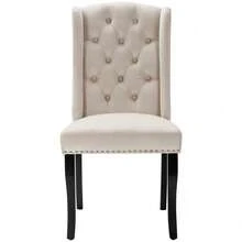 Dining Chairs - Beige + Velvet-1 - View 7