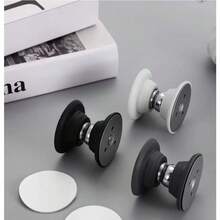 Magnetic Door Stopper With Adhesive, Stainless Steel, Black - 黑色 1 UNI - 查看 2