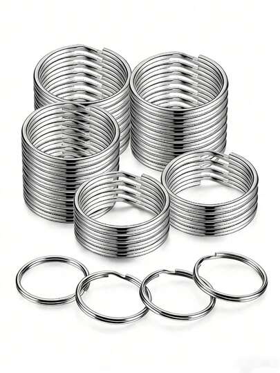 50-500 szt./zestaw metalowych 20 mm łączników do breloków, do zawieszek na klucze, biżuterii DIY