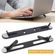 Foldable & Adjustable ABS Portable Computer Stand, Enhances Cooling And Ergonomic Design - Black - View 3