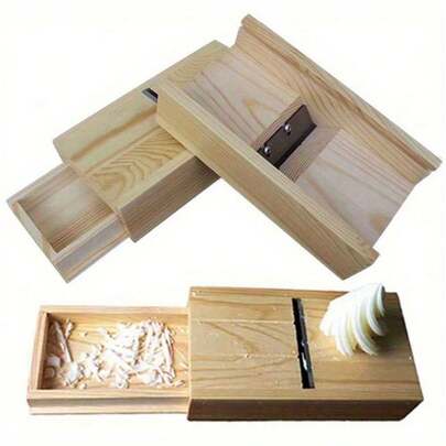 Candle Beveler Planer Scented Candle Cutter Mold Wooden Beveler Planer With Drawer Candle Trimmer, Beveler Sharp Blade, Stainless Steel Sharp Blade Creative Candles Beveler Cutter Mould, Candle Making Supplies, DIY Candle Trimmer Cutter For Soap And Candle Making, Easy To Use Candle Slicer Handmade Craft Making Tools