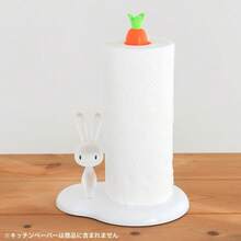 Bunny & Carrot ASG42 - Support à rouleau à pâtisserie design en résine thermoplastique, blanc - Blanc, vert - Voir 7