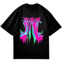 SKZ Rock Star Album Merch T Shirt Felix Jisung Hyu1njin Minho Bangchan Changbin Concerts Tee Unisex Tops - 黑色 - 查看 1