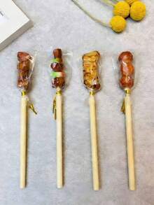 3pcs/4pcs Creative BBQ Skewer Shape Ballpoint Pen 0.5mm Pen Refill Cute Simulation Food Pen Novelty Stationery Gift - Barbecue Skewers Ballpoint Pen - View 12